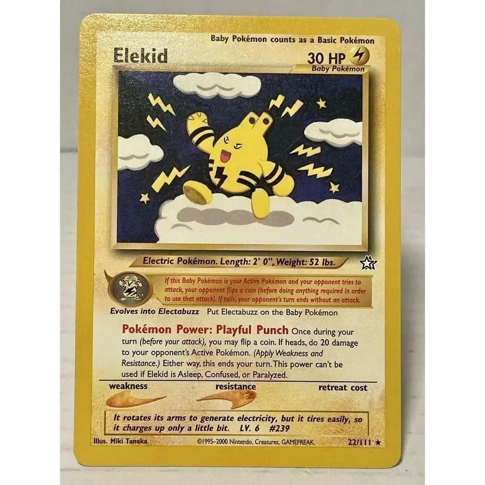 Elekid 22/111 Neo Genesis Set Rare Pokemon Card‎ NM Vintage